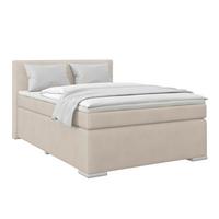 Boxspring Krevet Mira 1 - krem, Basics, metal/tekstil (140/200cm)