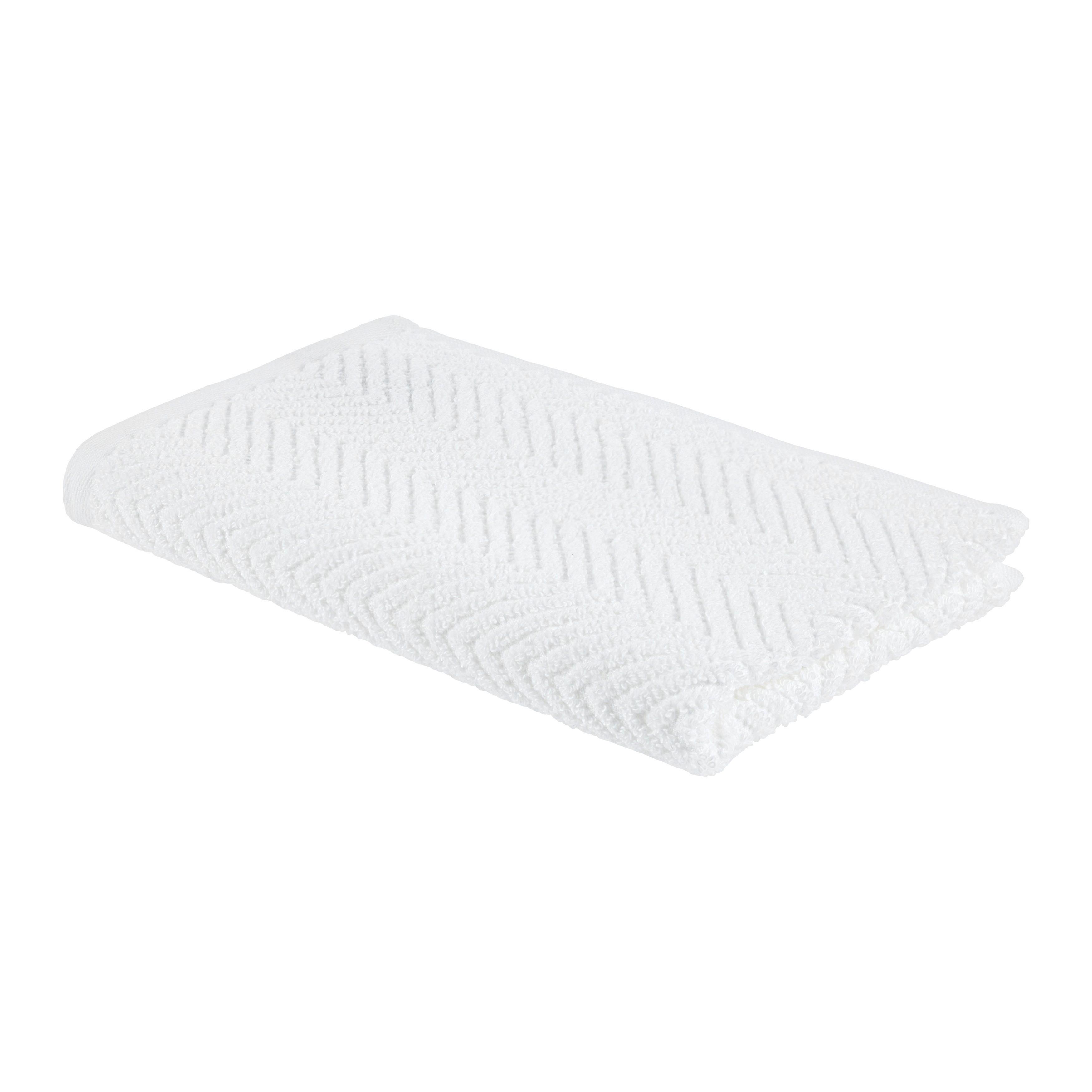 Gästetuch Ocean Weiß ca. 30x50cm - Weiß, Textil (30/50cm) - Premium Living