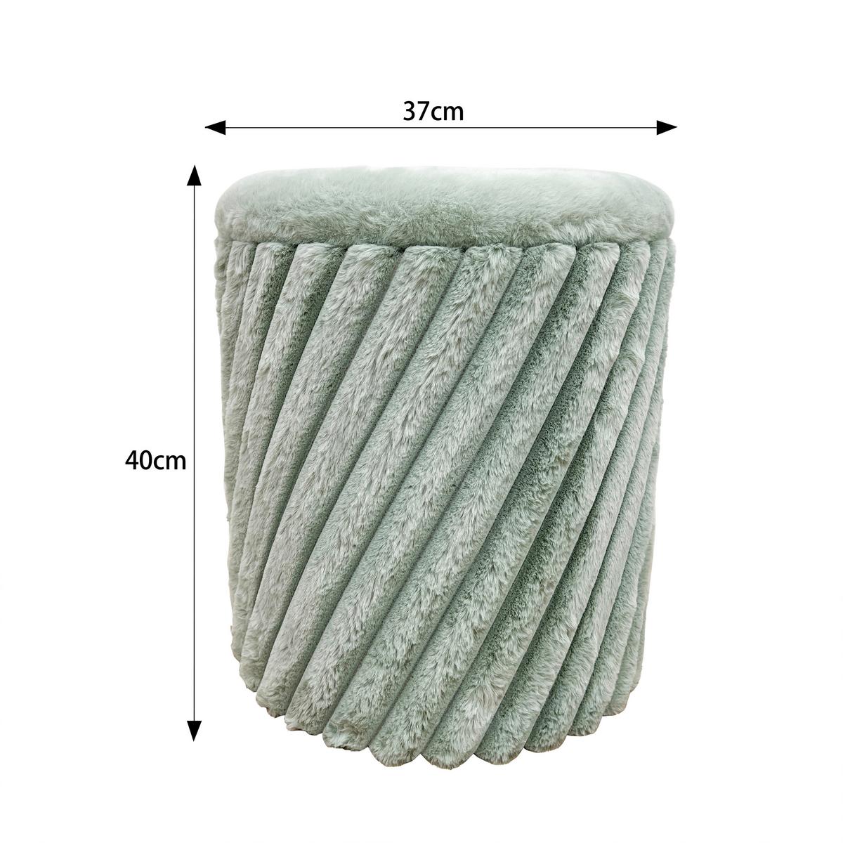 Hocker Cady Grün - Grün, ROMANTIK / LANDHAUS, Holzwerkstoff/Textil (37/40/37cm) - Mömax
