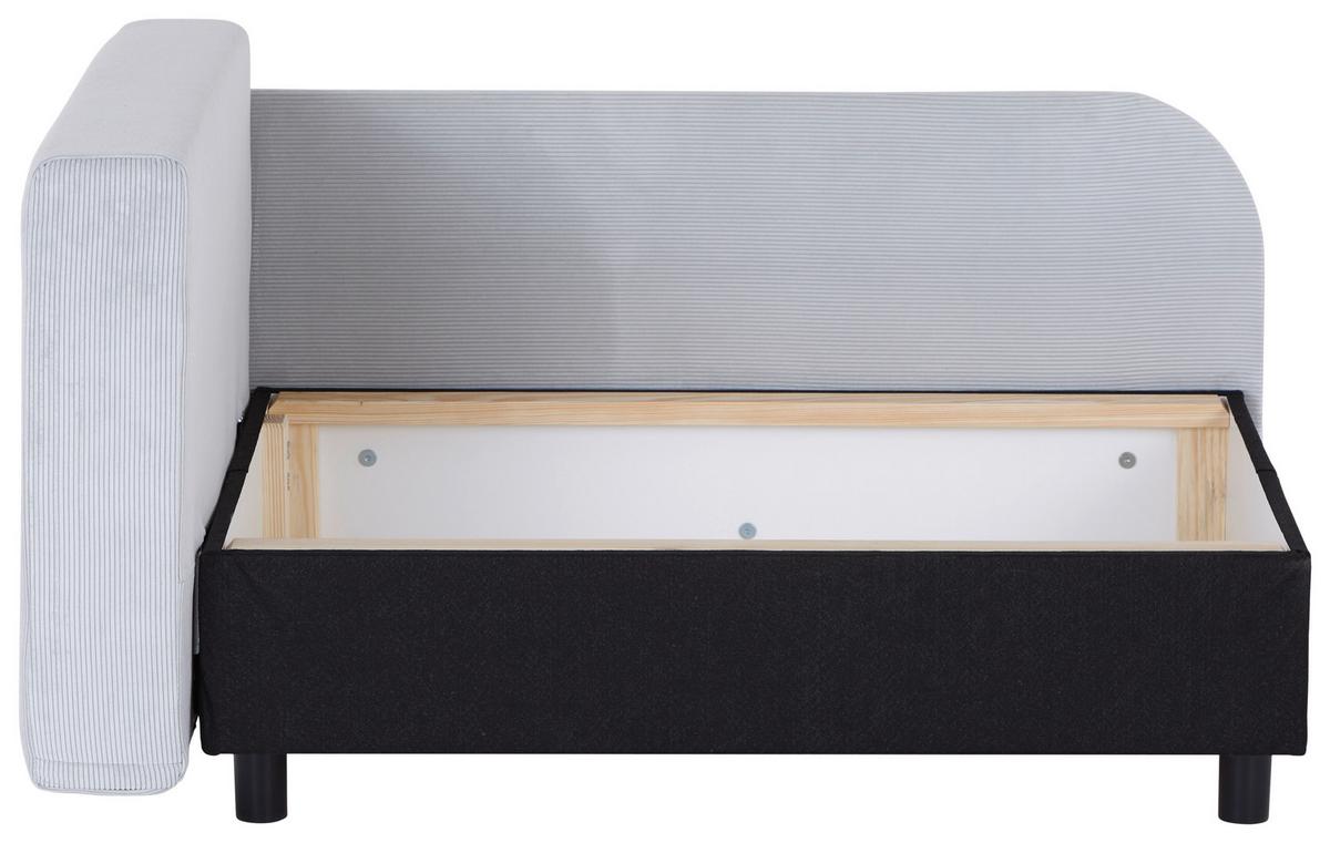 Fotelja Na Razvlačenje Nova - boja aluminijuma/svetlosiva, Osnovno, drvo/tekstil (82/66-82/145cm) - Mömax