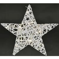 GWIAZDA DEKORACYJNA LED-STERN / WINTER WHISPER - kolor srebrny, Basics, metal (30/30cm)