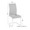 SVIKTSTOL LENNARD - ljusgrå/kromfärg, Modern, metall/trä (42,5/99/45cm) - Bessagi Home