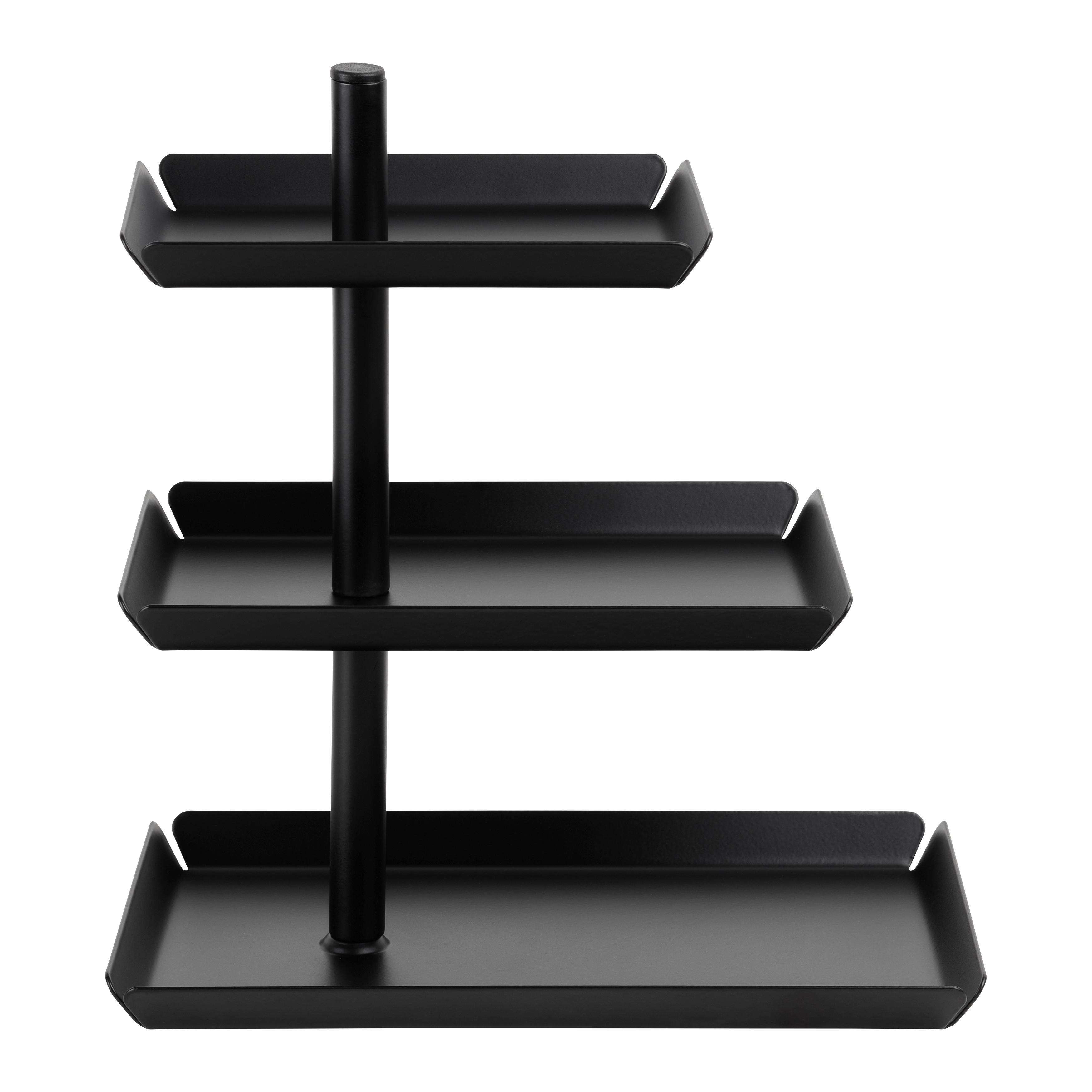 Etažer Moody Winter - črna, Moderno, kovina (24,5/25,5/15,5cm) - Modern Living
