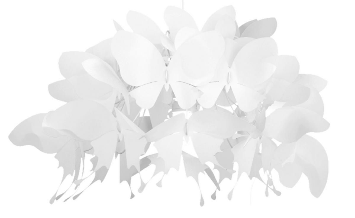 Kinderhängeleuchte Lp-3439/1p Farfalla - Weiss, Trend, Kunststoff (115/50/50cm)