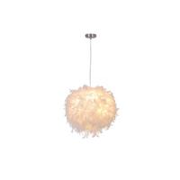 LAMPA WISZĄCA DREAMY - biały, Trend, tworzywo sztuczne/futro (45/145cm) - Novel