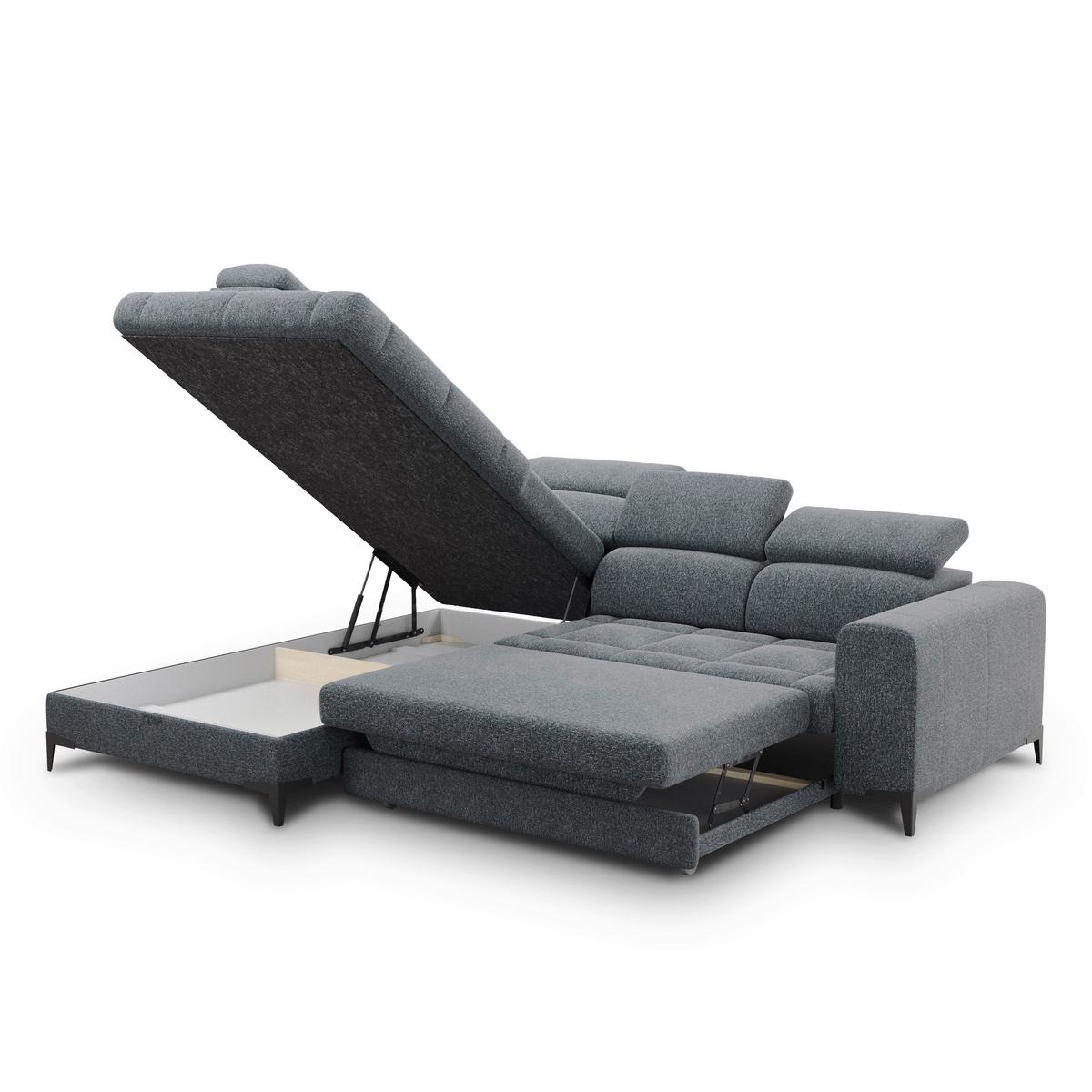 Coltar Mason - gri închis/negru, Modern, plastic/lemn (211/271cm) - Modern Living