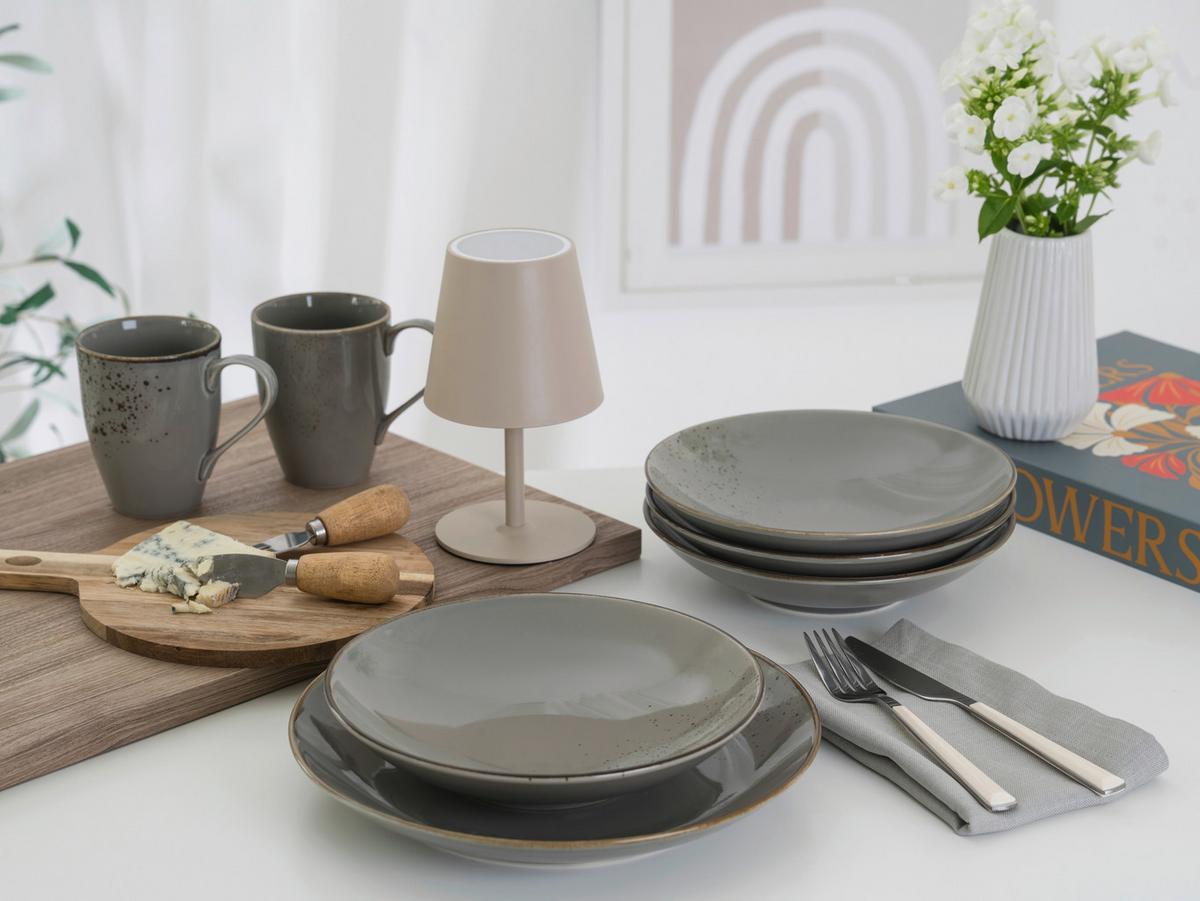 Kombinált Étkészlet 24974 Nature Collection Stone - szürke, Basics, kerámia - Creatable