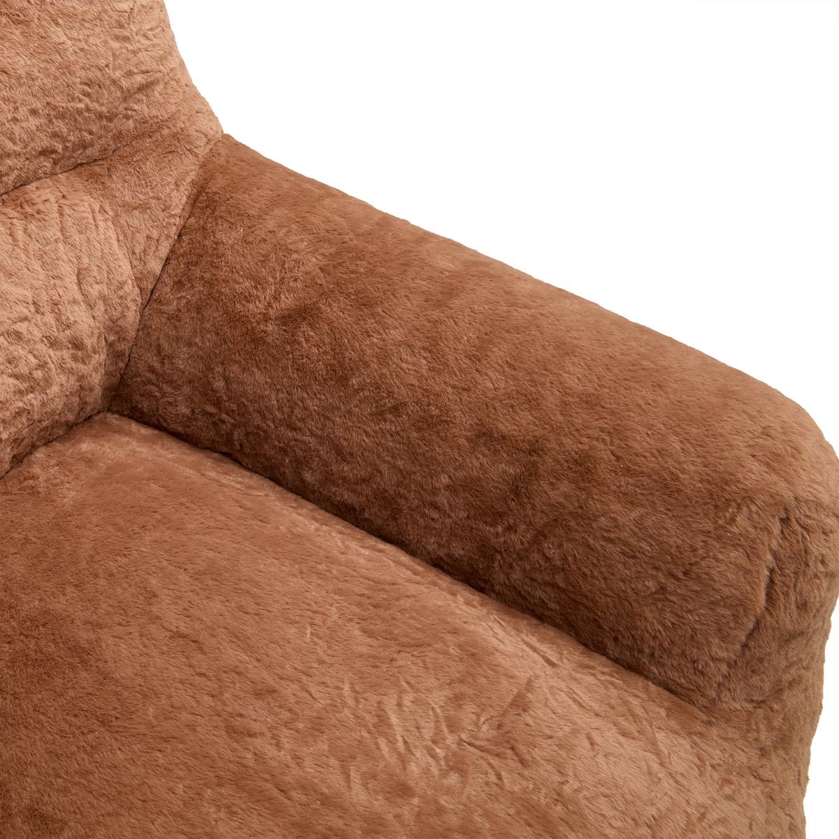 2-Sitzer-Sofa Leni Braun Kunstfell - Braun, MODERN, Textil (190/80/92cm) - Mömax