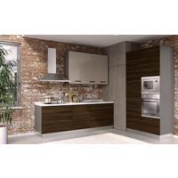 Bucatarie standard NOCE TONALE - culoare lemn de nuc/gri, Modern, metal/material pe bază de lemn (360/240/60cm) - Mömax