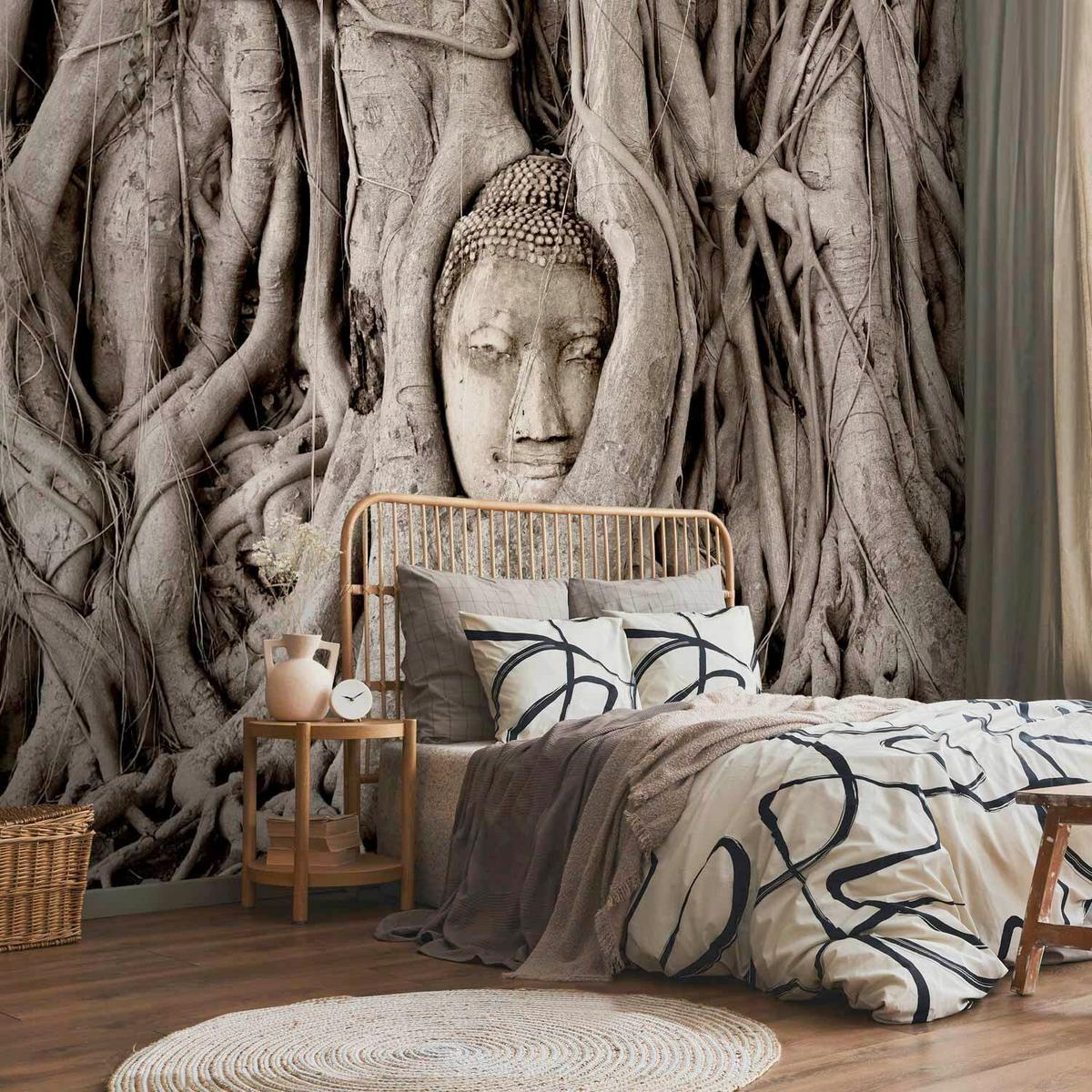 Fototapete Buddha´s Tree Braun - Braun, LIFESTYLE, Textil (150/105cm) - artgeist