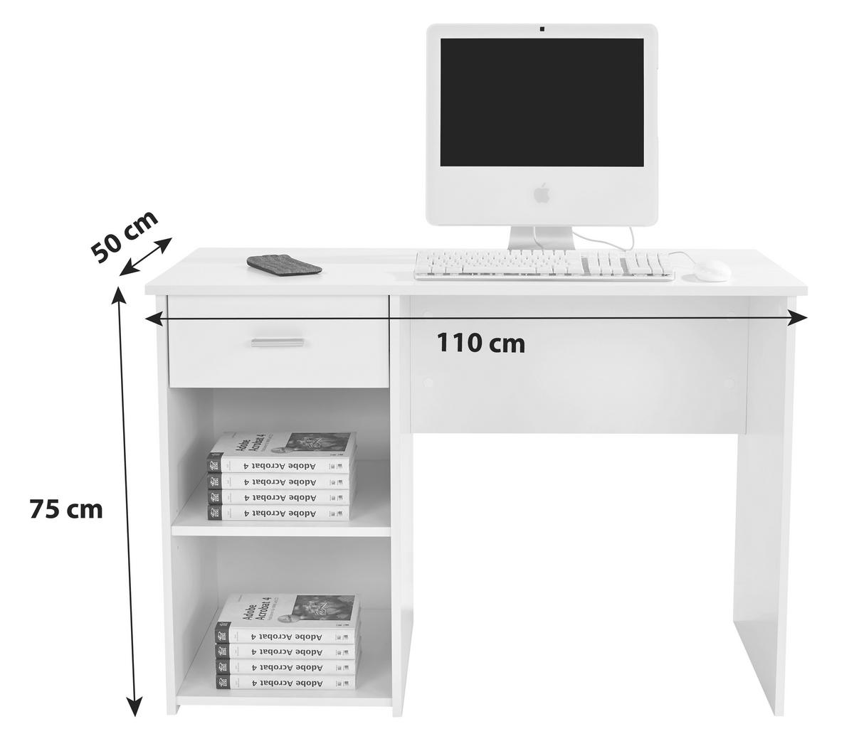 Radni Stol Kubek 2 - boje hrasta/antracit, Moderno, drvni materijal (110/75/50cm) - Best Price