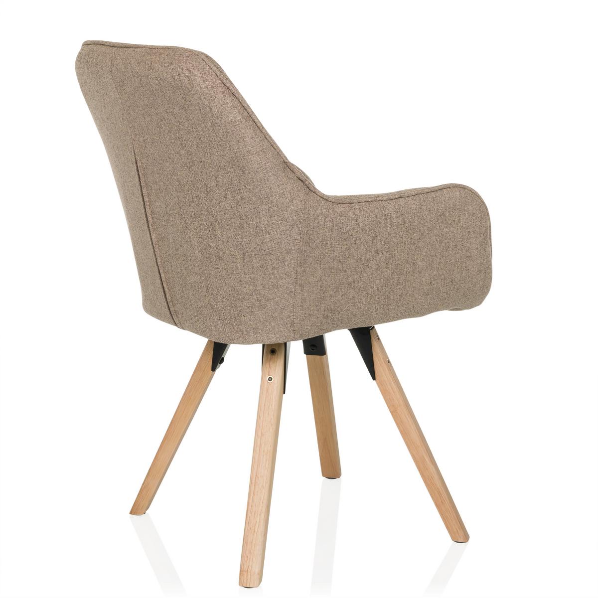Naslanjač Scandi Soft, Bež - barve bukve/bež, Moderno, tekstil/les (56/84/62cm) - MID.YOU