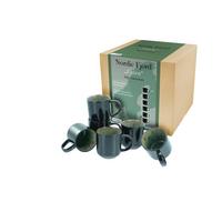 Set Skodelic Nordic Fjord Green, 6-Delni - zelena, Trend, keramika (350ml) - Creatable