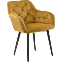 Naslanjač Samt, Rumena - rumena/črna, Moderno, kovina/tekstil (61/85/45cm) - Livetastic