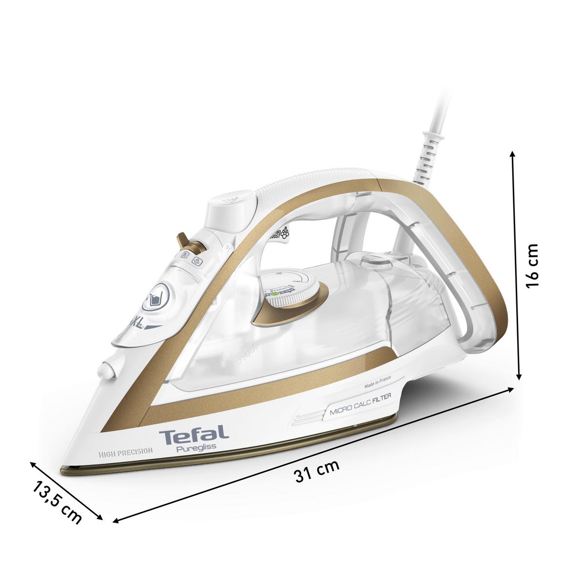 ŻELAZKO PAROWE FV8042 TEFAL - biały/jasnoniebieski, Basics (34/14/18cm) - Tefal