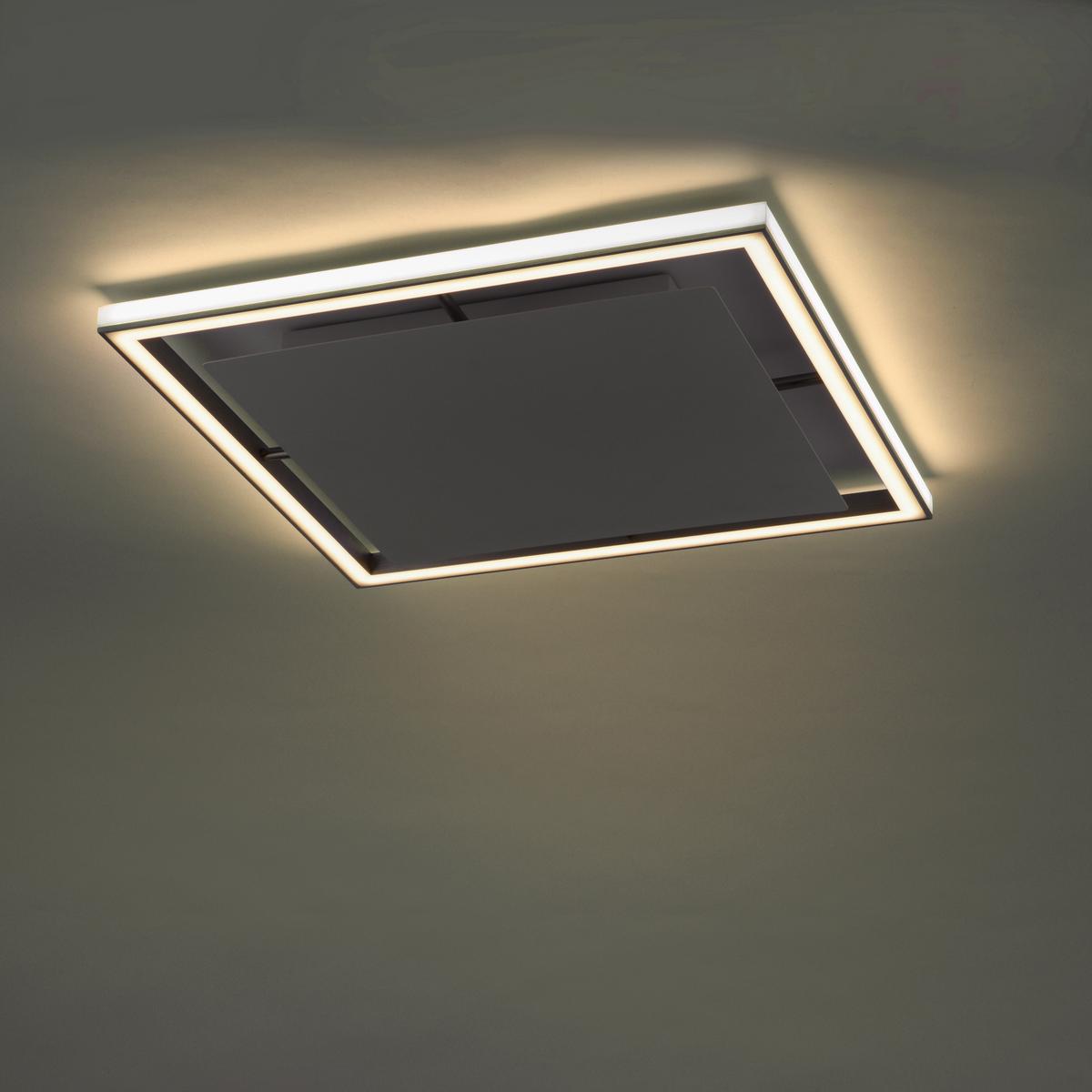 LED-Deckenleuchte Helix Alufarben max. 48 Watt - Alufarben, Design, Kunststoff/Metall (50/50/4cm)