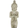 Buddha Buddha Knieend aus Stein - Braun, KONVENTIONELL, Stein (19/15/42,5cm) - Mömax modern living