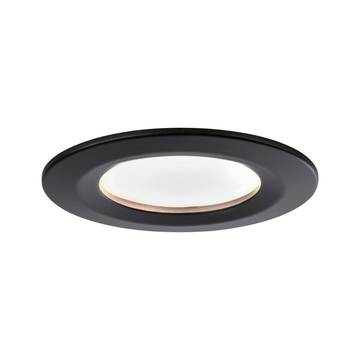Deckenleuchte Nova max. 6,5 Watt, 3-teilig - Schwarz, Basics, Metall (7,8cm) - Paulmann