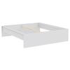 Posteljni Okvir Unit 180 - bela, Konvencionalno, leseni material (180/200cm) - Based