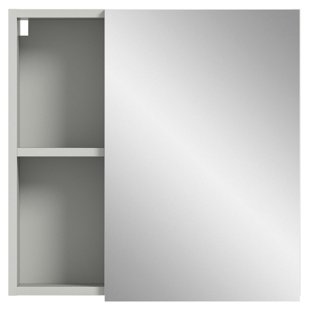 Spiegelschrank Copa ca. 55x55x17 cm Grau - MODERN, Glas/Holzwerkstoff (55/55/17cm) - MID.YOU