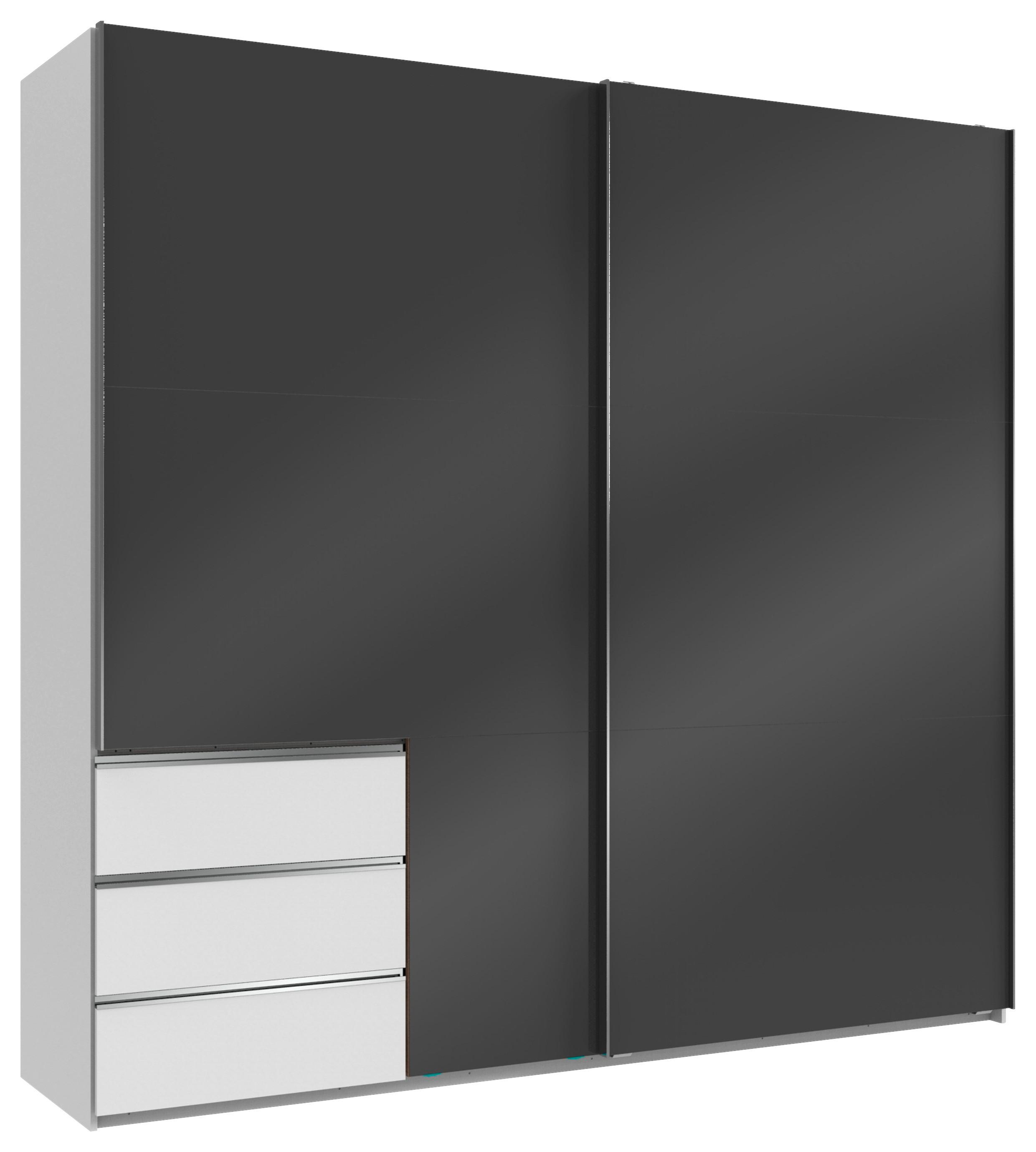 Ormar S Kliznim Vratima Level 36c - bijela/siva, Moderno, drvni materijal (250/236/65cm) - Modern Living