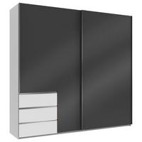 Ormar S Kliznim Vratima Level 36c - bijela/siva, Moderno, drvni materijal (250/236/65cm) - Modern Living