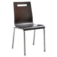 Besucherstuhl "My Life", wengefarbe - Wengefarben/Silberfarben, Basics, Holz/Metall (48/87/55cm) - MID.YOU