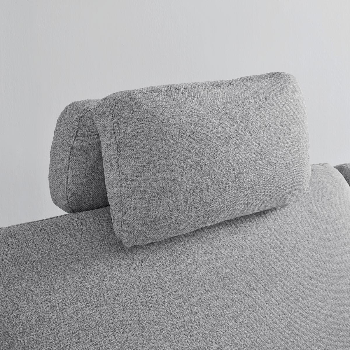 Wohnlandschaft Corvara Plus Grau - Schwarz/Grau, MODERN, Textil/Metall (286/91/187cm) - Premium Living