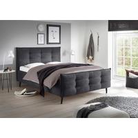 Polsterbett Mario B ca. 140x200 cm Anthrazit - Anthrazit, Basics, Holz/Holzwerkstoff (140/200cm) - MID.YOU