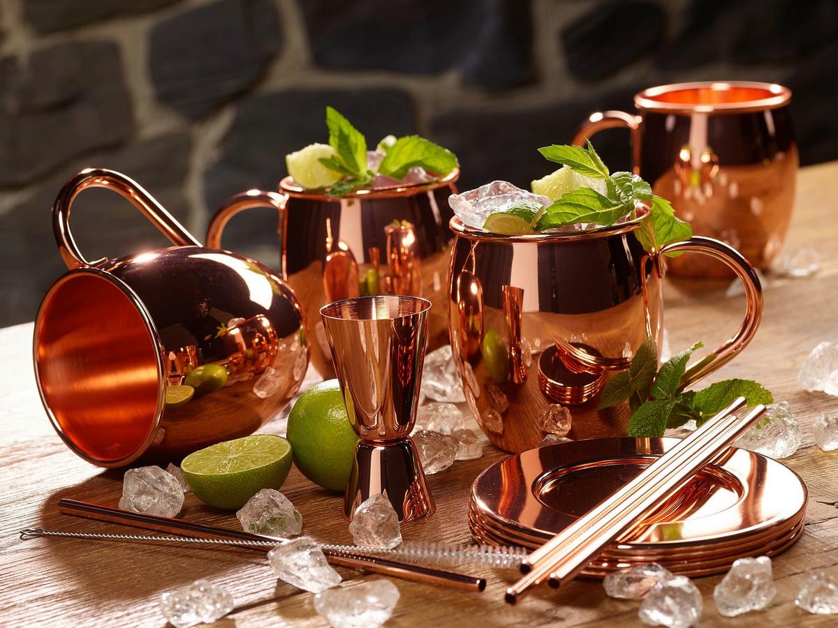 Set Za Koktajl Moscow Mule, 13-Delni - barve bakra, Basics, kovina (13,5/13,5/9,3cm) - Echtwerk