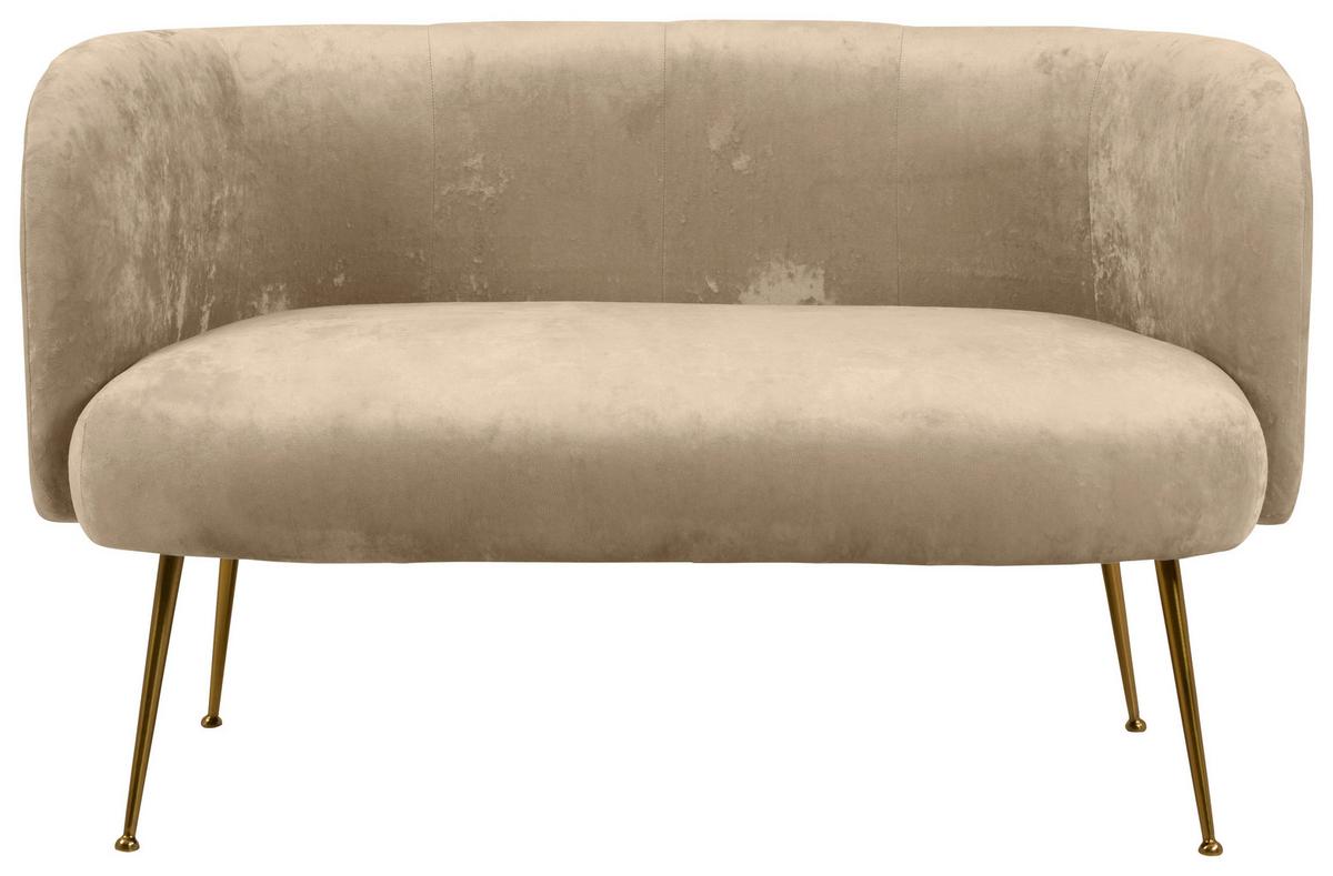 Canapea cu 2 locuri CLOE - bej, Konventionell, textil (126/77/70cm) - Modern Living