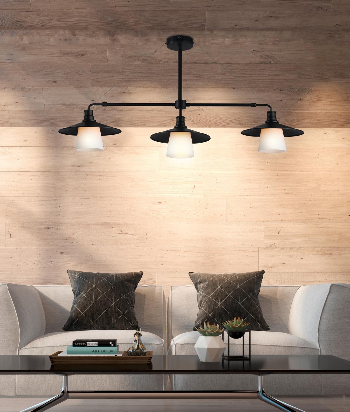 Viseća Svjetiljka Loft - crna, Design, metal (98/26/55cm)
