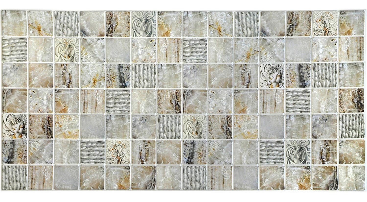 Pvc-falburkoló Venetian Marble - műanyag (98/49,8/0,3cm)
