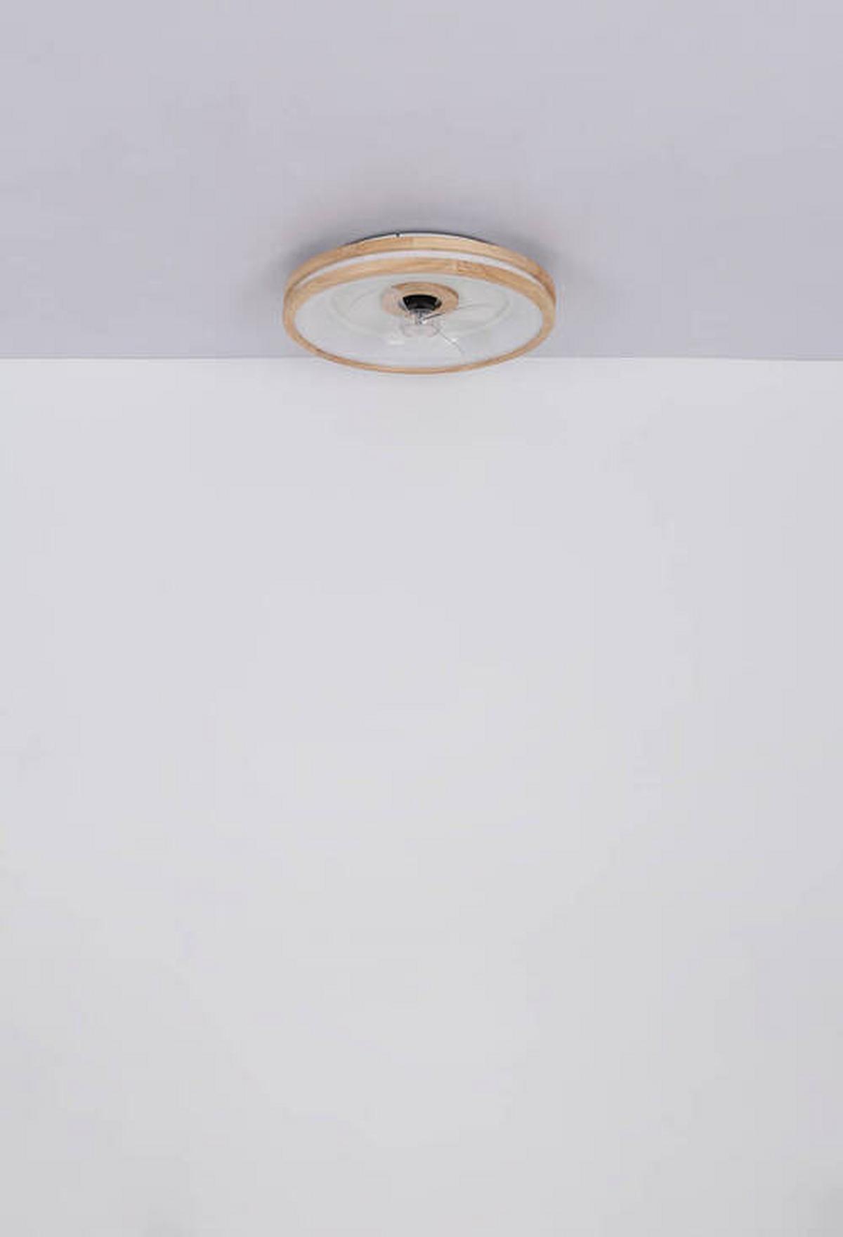 Mennyezeti Ventilátor 03650 - sötétbarna/áttetsző, Natur, műanyag/fém (50/12,5cm) - Globo