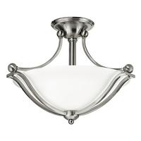 Stropna Svjetiljka Hk-Bolla-Sf - boje nikla, Natur, staklo/metal (48.9/35.6cm)