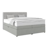Boxspring Krevet Rossa - srebrne boje/crna, Moderno, drvni materijal/tekstil (160/200cm) - Modern Living