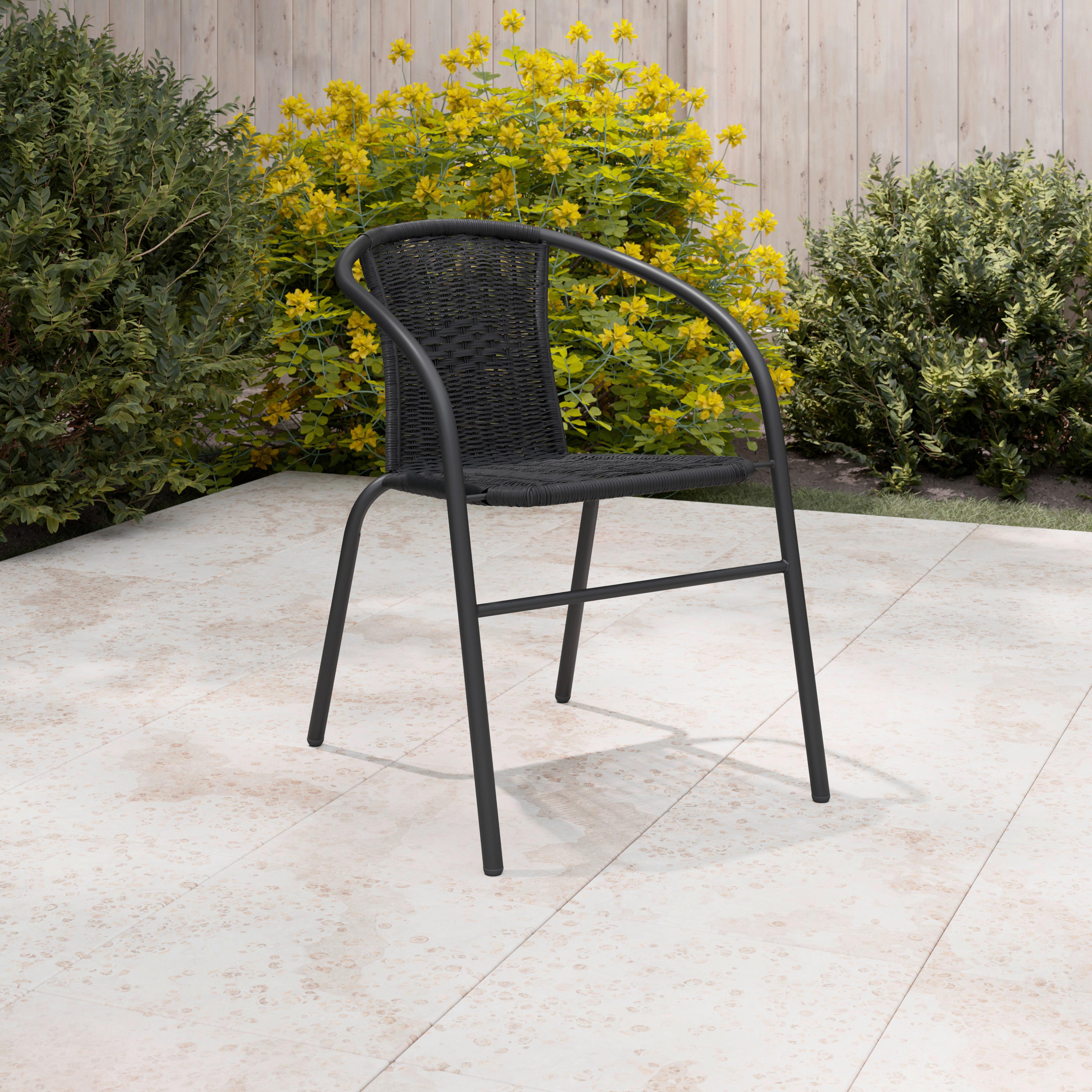 Gartenstuhl Amora 1 Schwarz - Schwarz/Grau, Basics, Kunststoff/Metall (52/72/61cm) - Mömax