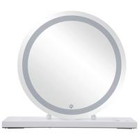 WANDSPIEGEL LED SCHMINKSPIEGEL GLAMORY 125 - Weiss, Basics, Glas/Holzwerkstoff (53/10/60cm) - Kayoom