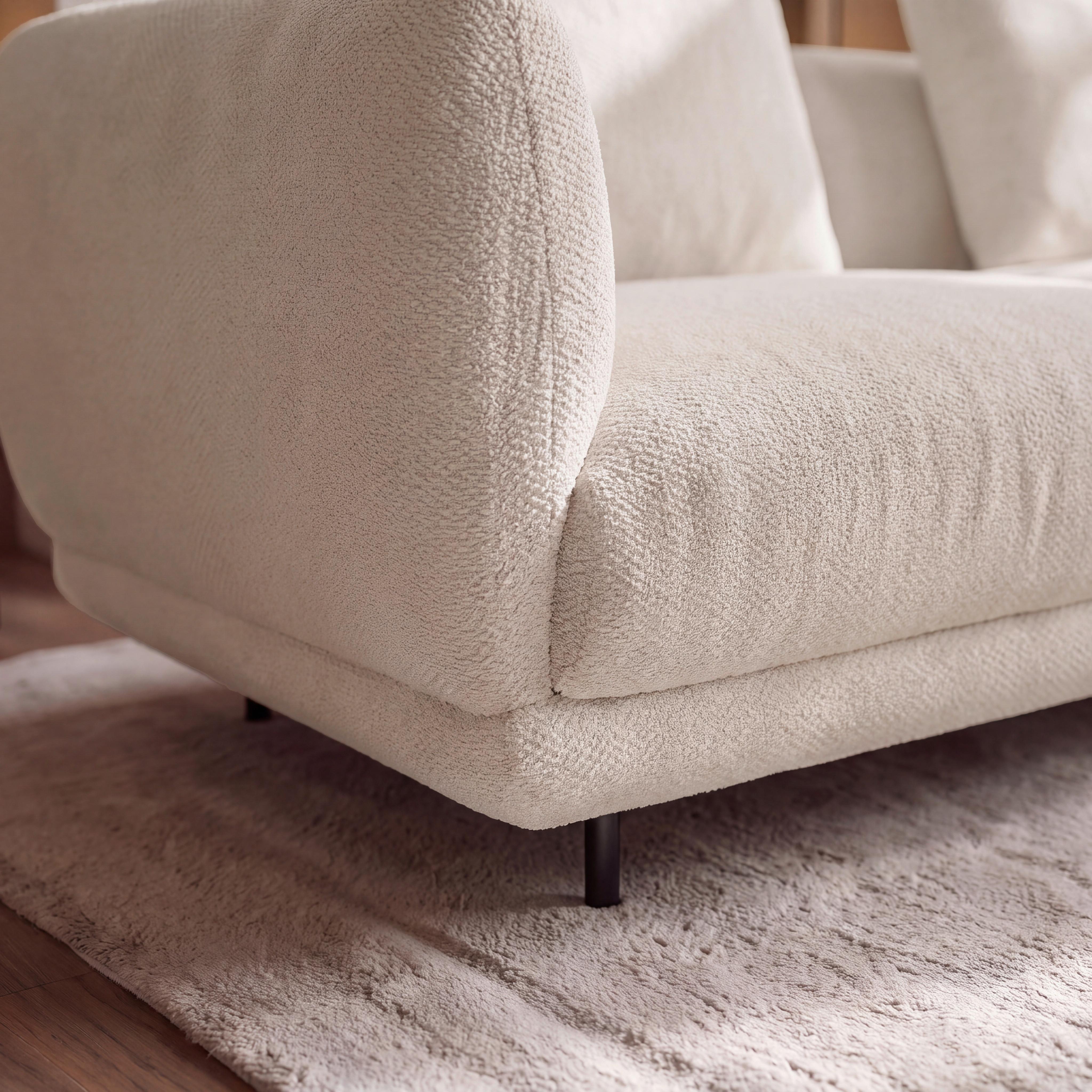 SOFFA CELINA - ljusgrå/svart, Modern, metall/trä (278/175cm) - Bessagi Home