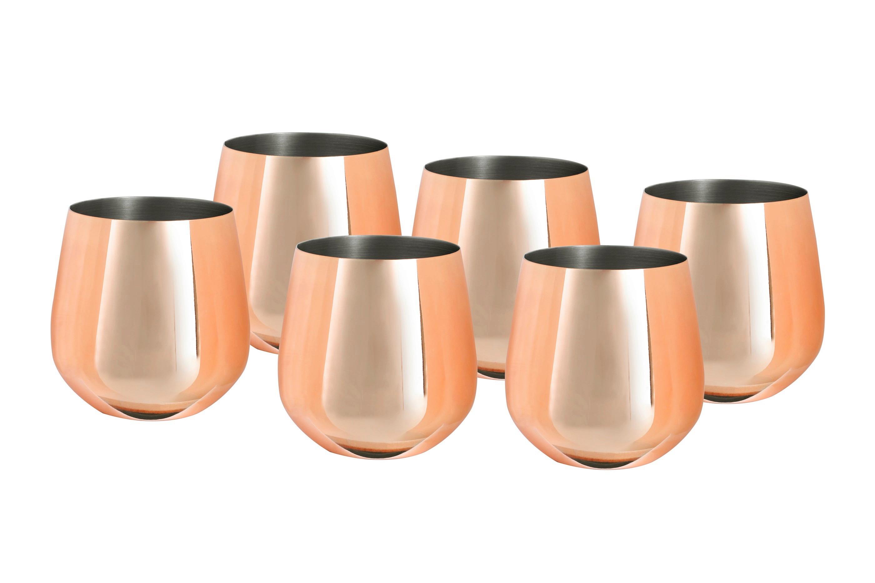 Set Kozarcev Water, 6-Delni - barve bakra, Trend, kovina (9,6cm) - Echtwerk