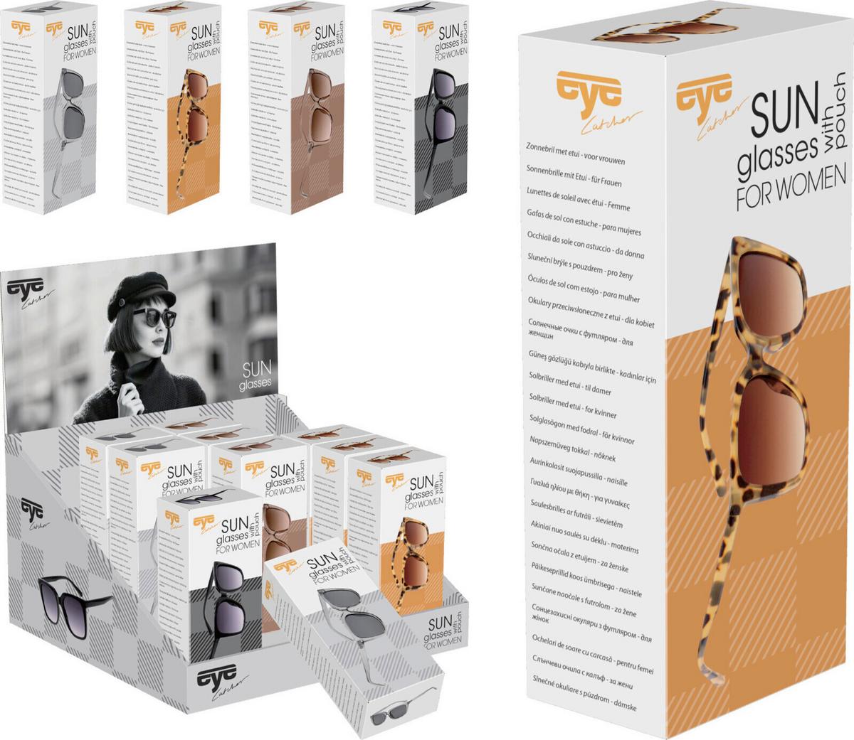 Napszemüveg Summer Woman - világosszürke/barna, műanyag