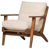 Sessel Houston Akazie/Natur - Naturfarben/Akaziefarben, Design, Holz/Textil (71/86/71cm) - Livetastic