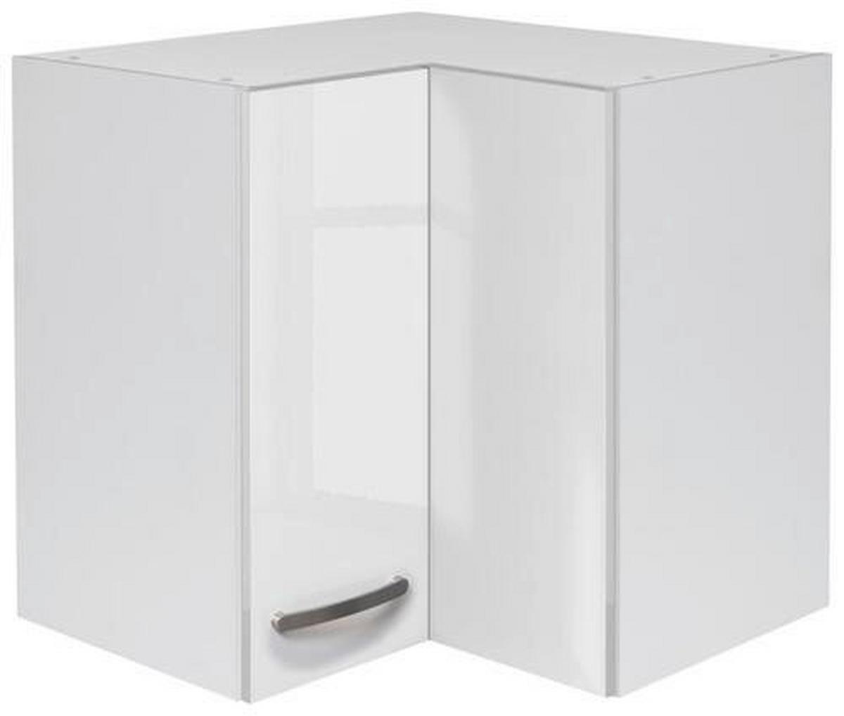 Corp suspendat pe colț Alba - alb/alb lucios intens, Modern, material pe bază de lemn (60/54,8/32cm)