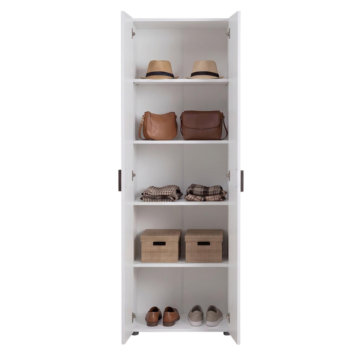 Ormar Charlie - bela, Konvencionalno, pločasti materijal/plastika (60/180/33,6cm) - Modern Living