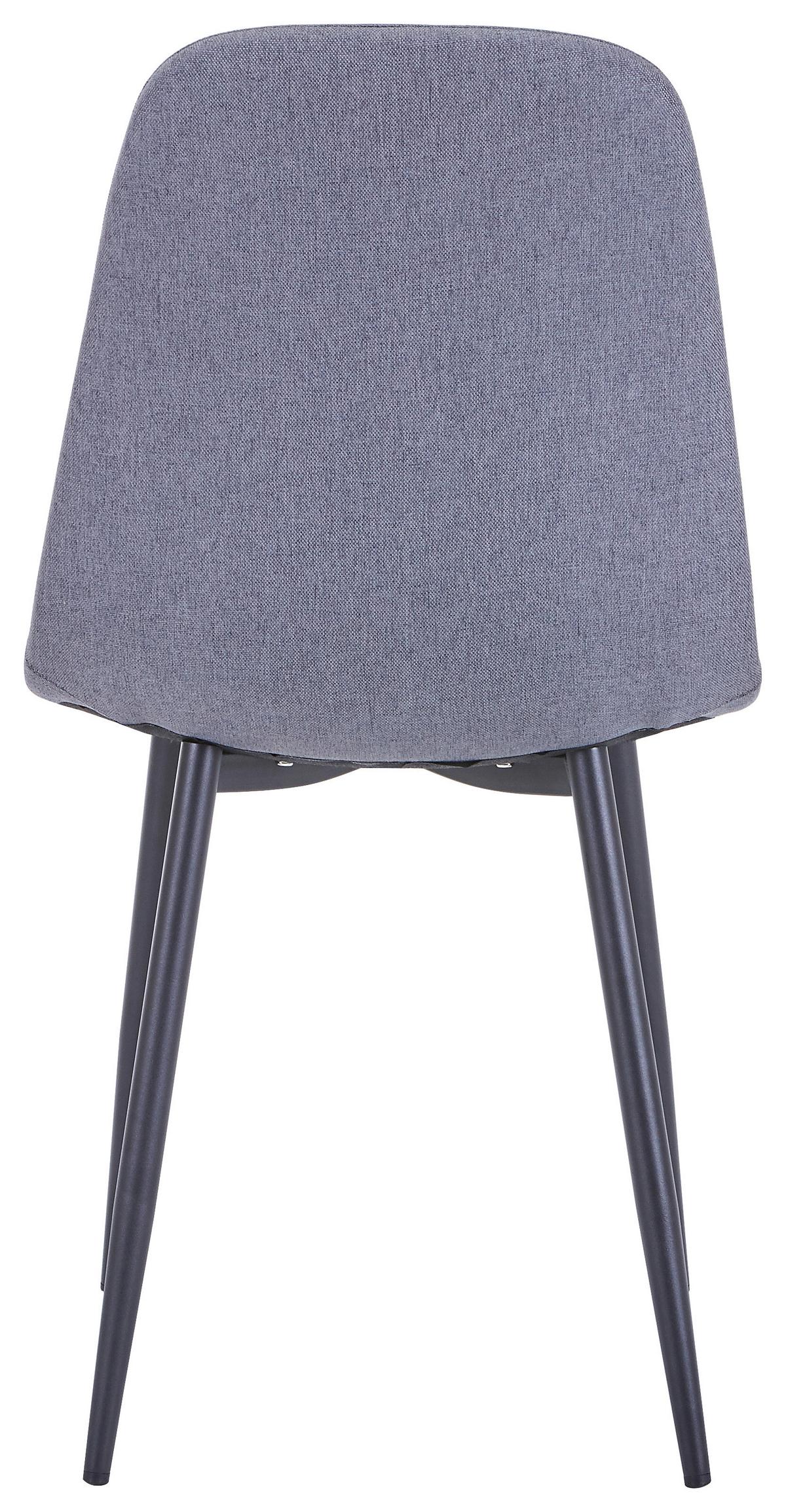 Stuhl Dana Dunkelgrau - Dunkelgrau/Anthrazit, Lifestyle, Textil/Metall (44/87/54cm) - Mömax