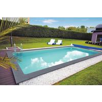Schwimmbecken Gran Canaria ca. 800x400x150cm - Blau, Basics, Kunststoff (800/400/150cm)