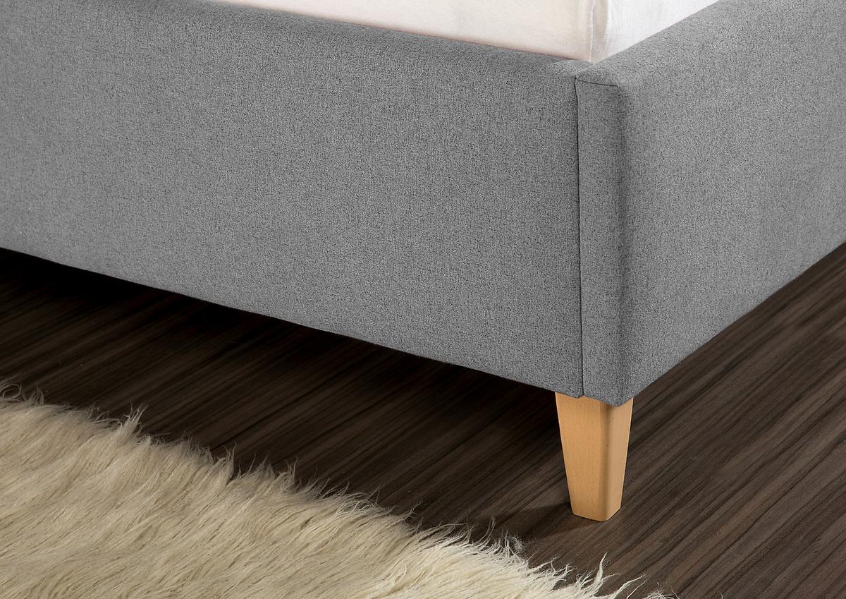 Polsterbett Sierro Grau ca. 180x200 cm - Naturfarben/Grau, MODERN, Holz/Textil (180/200cm) - Livetastic