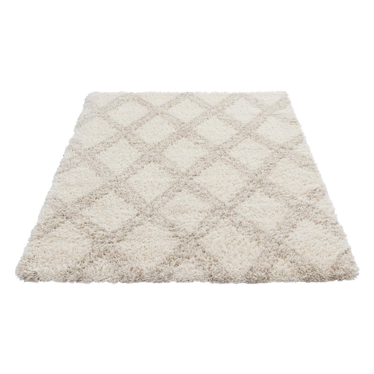 Hochflorteppich Annella in Creme/Beige ca. 200x290cm - Beige/Creme, MODERN, Textil (200/290cm)
