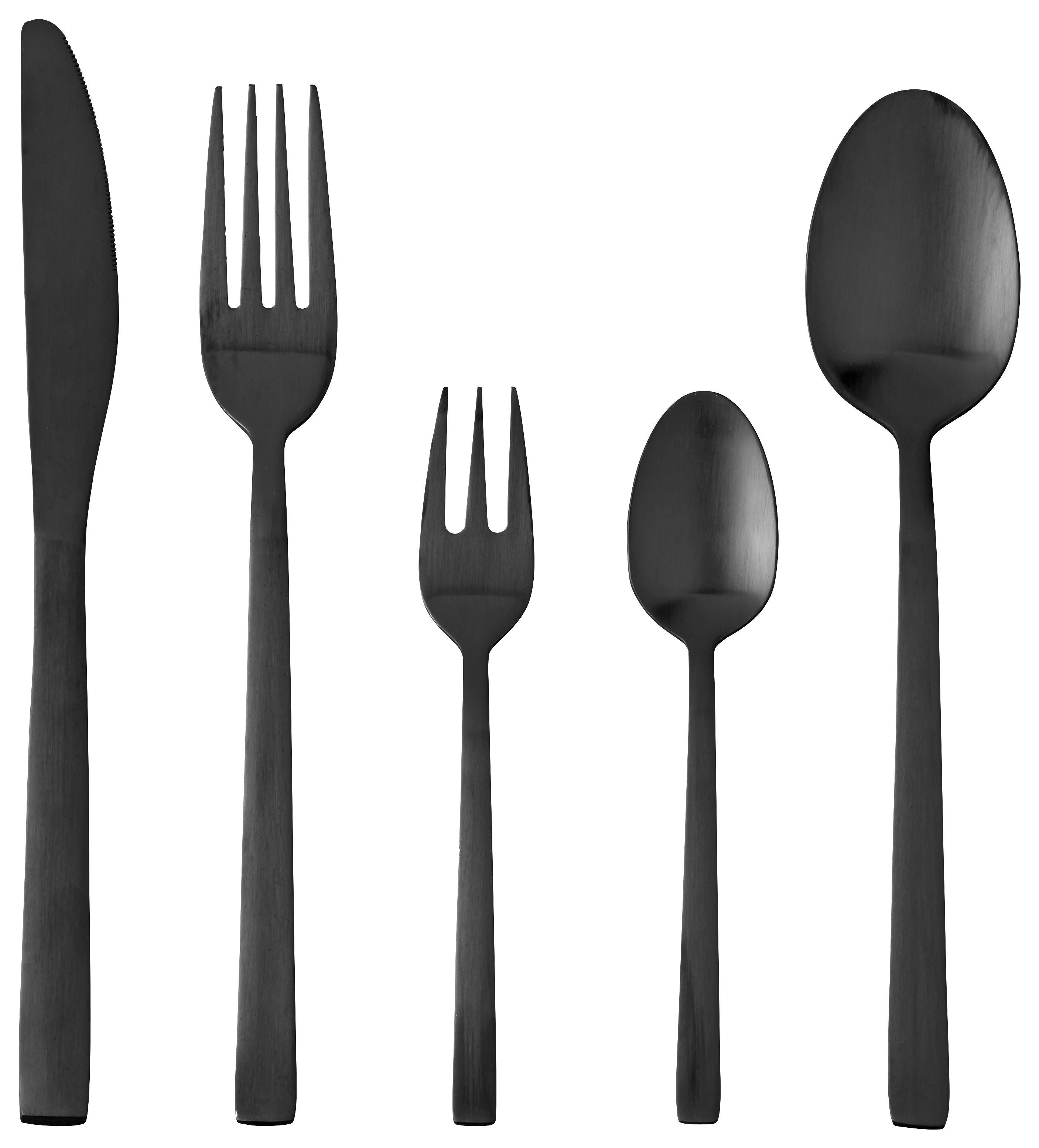 Besteckset Beverly 20-teilig - Schwarz, Lifestyle, Metall - Premium Living