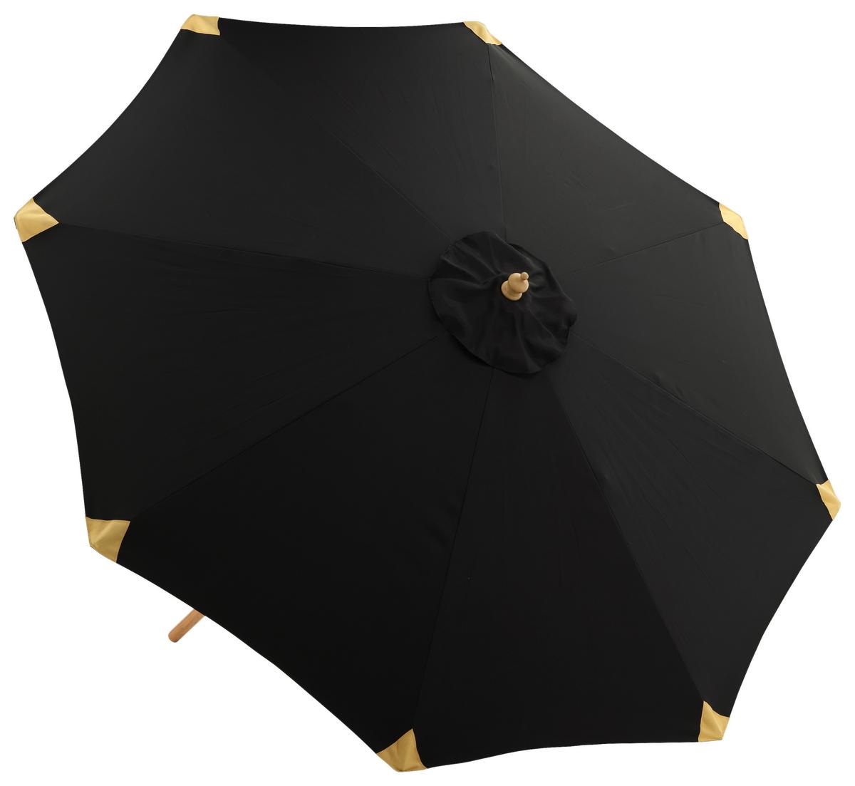 Sonnenschirm Cerox ca. 270x250 cm Schwraz - Schwarz, KONVENTIONELL (270/250cm) - Gardenson